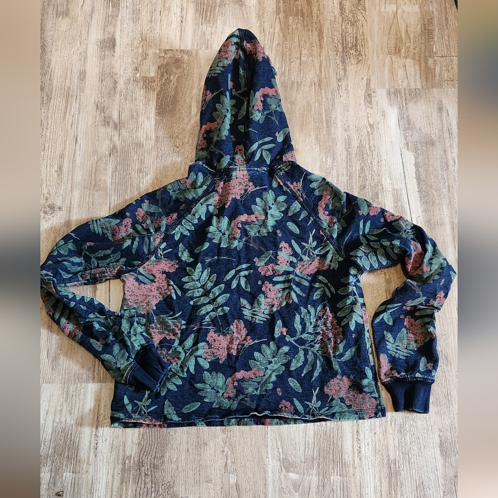 Youth XL girls Rare Adidas oversiEzd cropped flower hoodie. Fits like wo… - Picture 3 of 3